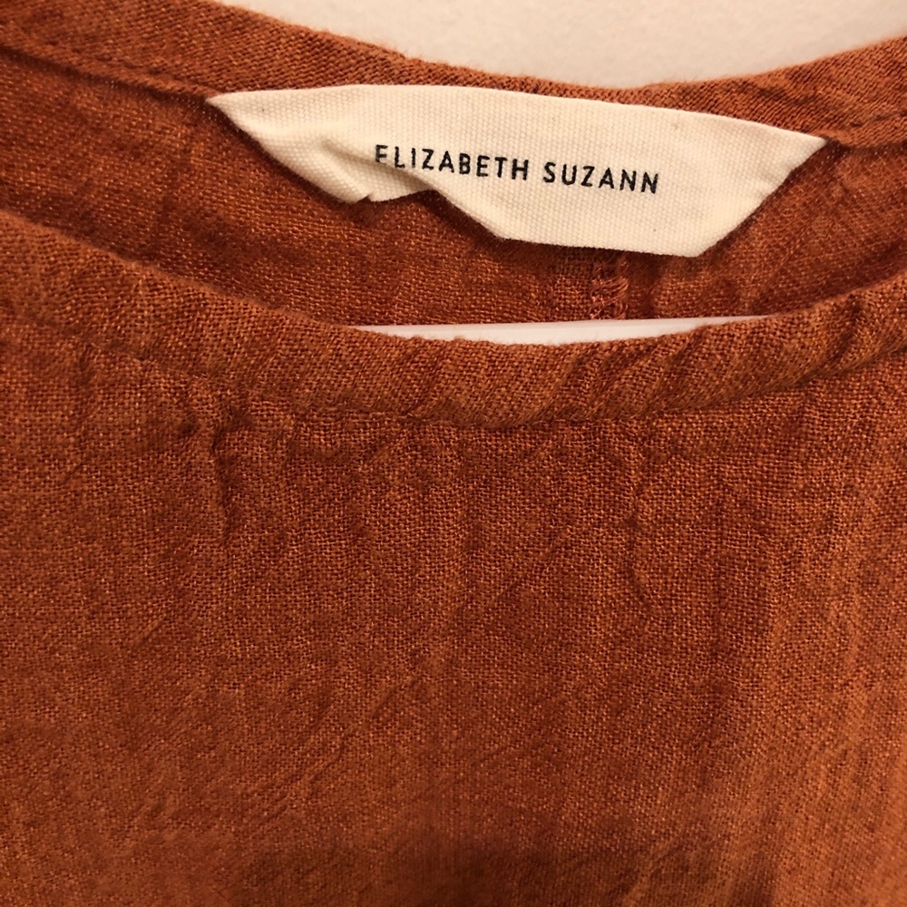 Elizabeth Suzann Petra Tank rust linen gauze S - Picture 3 of 4